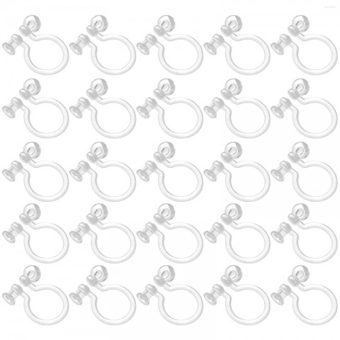 Clear Clip-On Earring Converters 50Pcs for Men's Gold Accessories