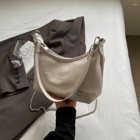 Drawstring Women's PU Shoulder Bag with Multi-Pockets and Zipper Closure