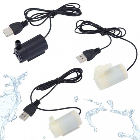 USB 5V Mini Low-Pressure Submersible Water Pump for Hydroponics & Fountains