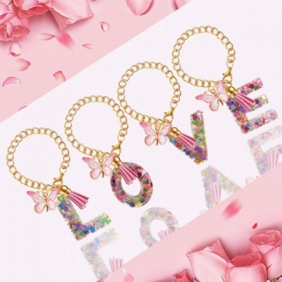 Cute Initial A Keychain with Letter Charm for Unisex Butterfly Tumbler Drop Delivery